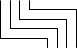 Четырехлинейное соединение, проводник, кабель, линия, канал передачи, линия связи (вертикально-горизонтально-вертикальная линия).