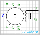 Синхронный генератор 3-фазный, оба конца каждой фазы выведены