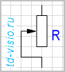 Резистор с подвижным контактом, форма 2.