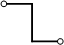 Условное обозначение - воздушная линия электропередачи (линия горизонтально-горизонтальная).