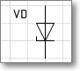 Условное обозначение. Трафарет Visio - стабилитрон односторонний