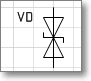 Условное обозначение. Трафарет Visio - стабилитрон двухсторонний.