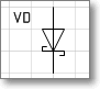 Условное обозначение. Трафарет Visio - диод Шоттки.