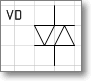 Условное обозначение. Трафарет Visio - диод двунаправленный.