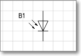 Условное графическое обозначение. Трафарет Visio - фотодиод.