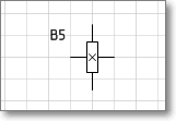 Условное графическое обозначение. Трафарет Visio - датчик Холла.