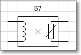 Условное графическое обозначение. Трафарет Visio - магнитный разветвитель.