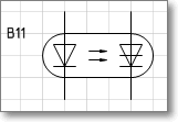 Условное графическое обозначение. Трафарет Visio - оптрон тиристорный.