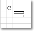 Условное обозначение. Трафарет Visio - конденсатор электролитический неполяризованный.
