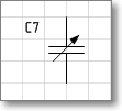 Условное обозначение. Трафарет Visio - конденсатор переменной емкости.