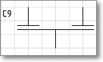 Условное обозначение. Трафарет Visio - конденсатор постоянной емкости с тремя выводами (двухсекционный).