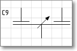 Условное обозначение. Трафарет Visio - конденсатор дифференциальный.