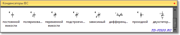 Трафарет Visio Конденсаторы IEC.