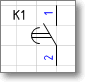 Условное обозначение контакта Фигура Visio - контакт замыкающий с замедлением, действующим: при срабатывании.