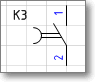 Условное обозначение контакта Фигура Visio - контакт замыкающий с замедлением, действующим: при возврате.