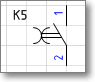 Условное обозначение контакта Фигура Visio - контакт замыкающий с замедлением, действующим при срабатывании и возврате.
