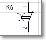 Условное обозначение контакта Фигура Visio - контакт размыкающий с замедлением, действующим при срабатывании и возврате