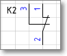 Условное обозначение контакта Фигура Visio - контакт с двойным размыканием.