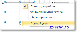 Контекстное меню фигуры для выделения части схемы.