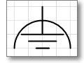 Условное обозначение заземления. Трафарет Visio - бесшумное заземление