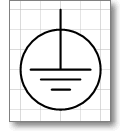Условное обозначение заземления. Трафарет Visio - защитное заземление.