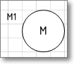 Условное обозначение электрической машины. Фигура Visio - двигатель.