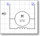 Условное обозначение электрической машины. Фигура Visio - двигатель постоянного тока с параллельным возбуждением.