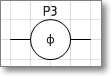 Условное графическое обозначение. Трафарет Visio - фазометр, измеряющий сдвиг фаз.