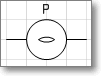 Условное графическое обозначение. Трафарет Visio - измеритель уровня жидкости.