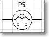 Условное графическое обозначение. Трафарет Visio - гальванометр мгновенной мощности.