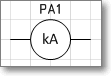 Условное графическое обозначение. Трафарет Visio - килоамперметр.