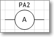 Условное графическое обозначение. Трафарет Visio - амперметр.