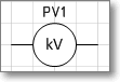 Условное графическое обозначение. Трафарет Visio - киловольтметр.