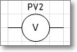 Условное графическое обозначение. Трафарет Visio - вольтметр.