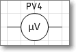 Условное графическое обозначение. Трафарет Visio - микровольтметр.