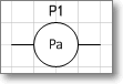 Условное графическое обозначение. Трафарет Visio - измеритель давления показывающий.