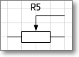 Условное графическое обозначение. Трафарет Visio - резистор переменный.