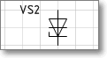Условное графическое обозначение. Трафарет Visio - тиристор диодный, проводящий в обратном направлении.
