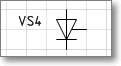Условное графическое обозначение. Трафарет Visio - тиристор триодный.