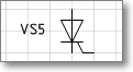 Условное графическое обозначение. Трафарет Visio - тиристор триодный, запираемый в обратном направлении с управлением по катоду.