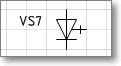 Условное графическое обозначение. Трафарет Visio - тиристор триодный выключаемый.