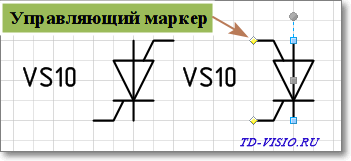 Изменение положения вывода тиристора.