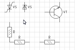 Изменяемая длина выводов элементов схемы